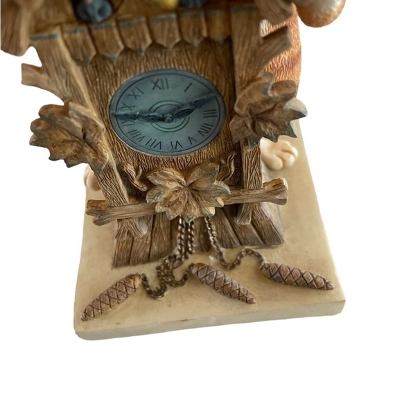 Enesco Orange Marmalade Cat and Cuckoo Clock Statue Figurine 2006 - Picture 4 of 5